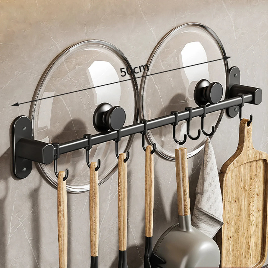 CookEase Kitchen Wall Shelf – Multifunctional Organizer for Lids, Spatulas & Kitchen Utensils Stornfield