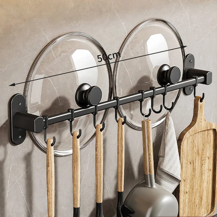 CookEase Kitchen Wall Shelf – Multifunctional Organizer for Lids, Spatulas & Kitchen Utensils Stornfield