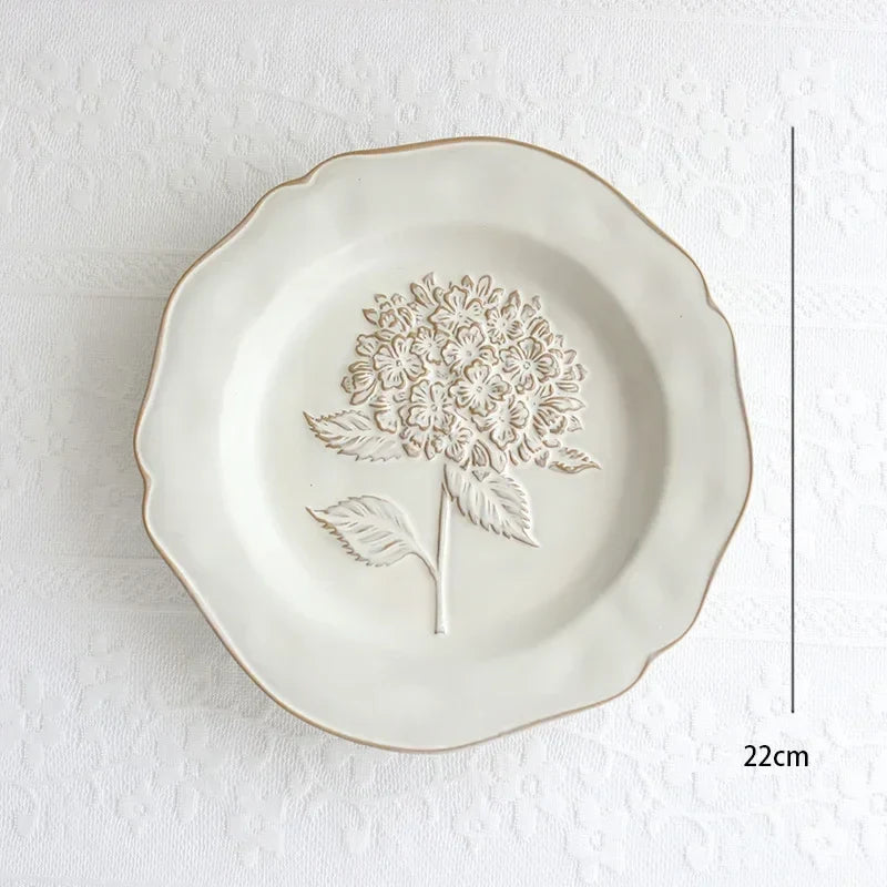 Plaques de fleurs en relief françaises