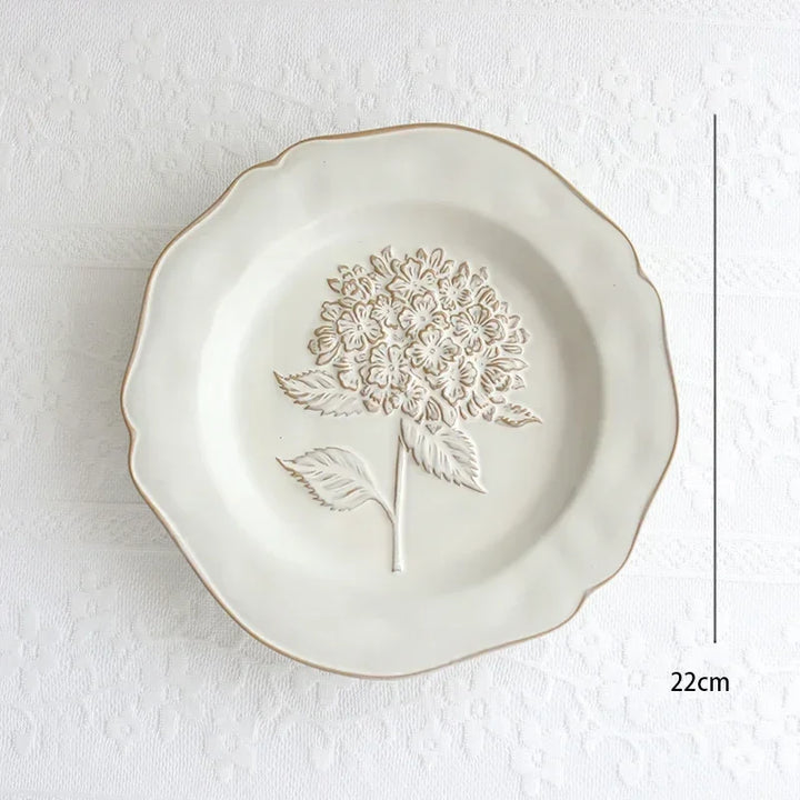 Plaques de fleurs en relief françaises