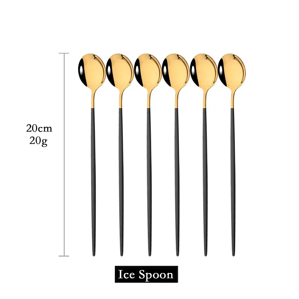 Stornfield | 6-Piece Gold Long Spoon Set