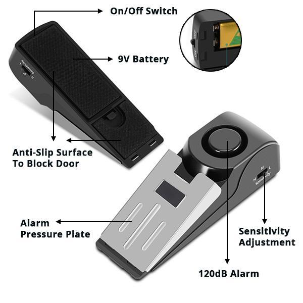 Security Travel Door Stop Alarm | Stornfield