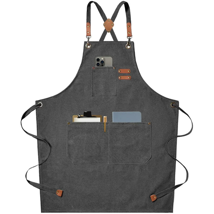 Canvas apron with pockets, adjustable, Unisex | Stornfield