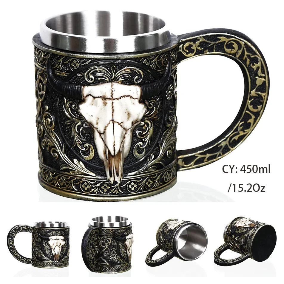 Stornfield | Medieval Dragon Stainless Steel Resin Mug as Coffee Mug or Tea Mug