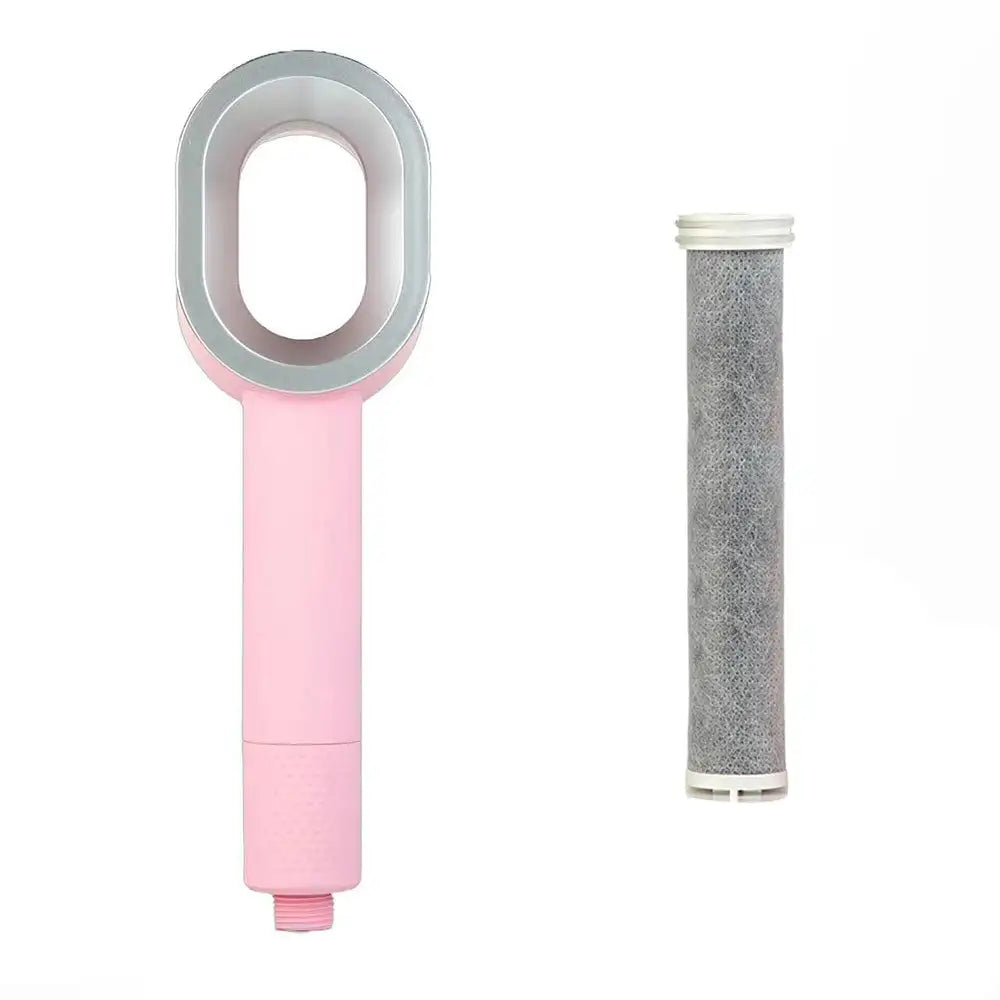AquaGlow Beauty Filter Showerhead – High pressure, water-saving and purified showering – round handheld model Stornfield