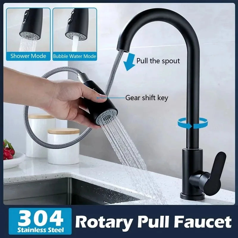 Stornfield | Pull-out Kitchen Faucet – Brushed Nickel