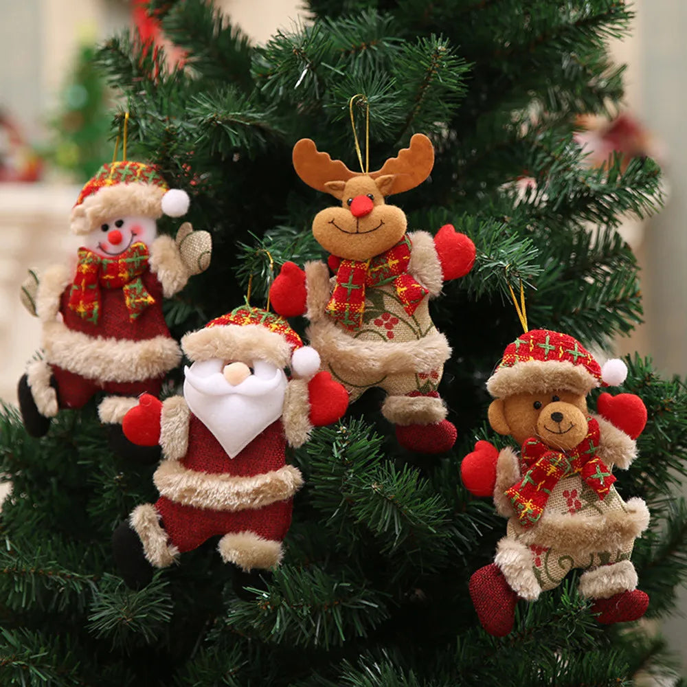 Christmas Tree Ornament Set – Christmas Decoration with Santa Claus, Reindeer, and Snowman | Stornfield