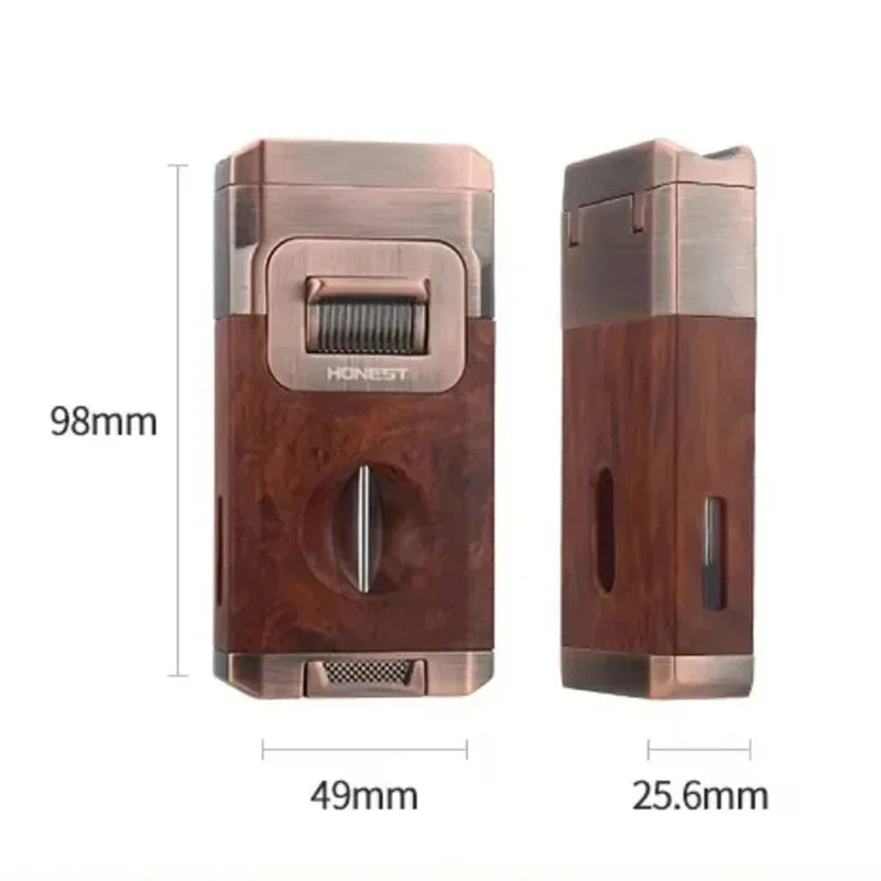 Metal Double Jet Flame Wind Proof Butane Lighter | Stornfield