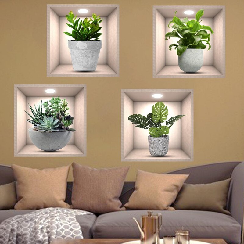 Wall Decorative Potted Plant Stickers | Stornfield