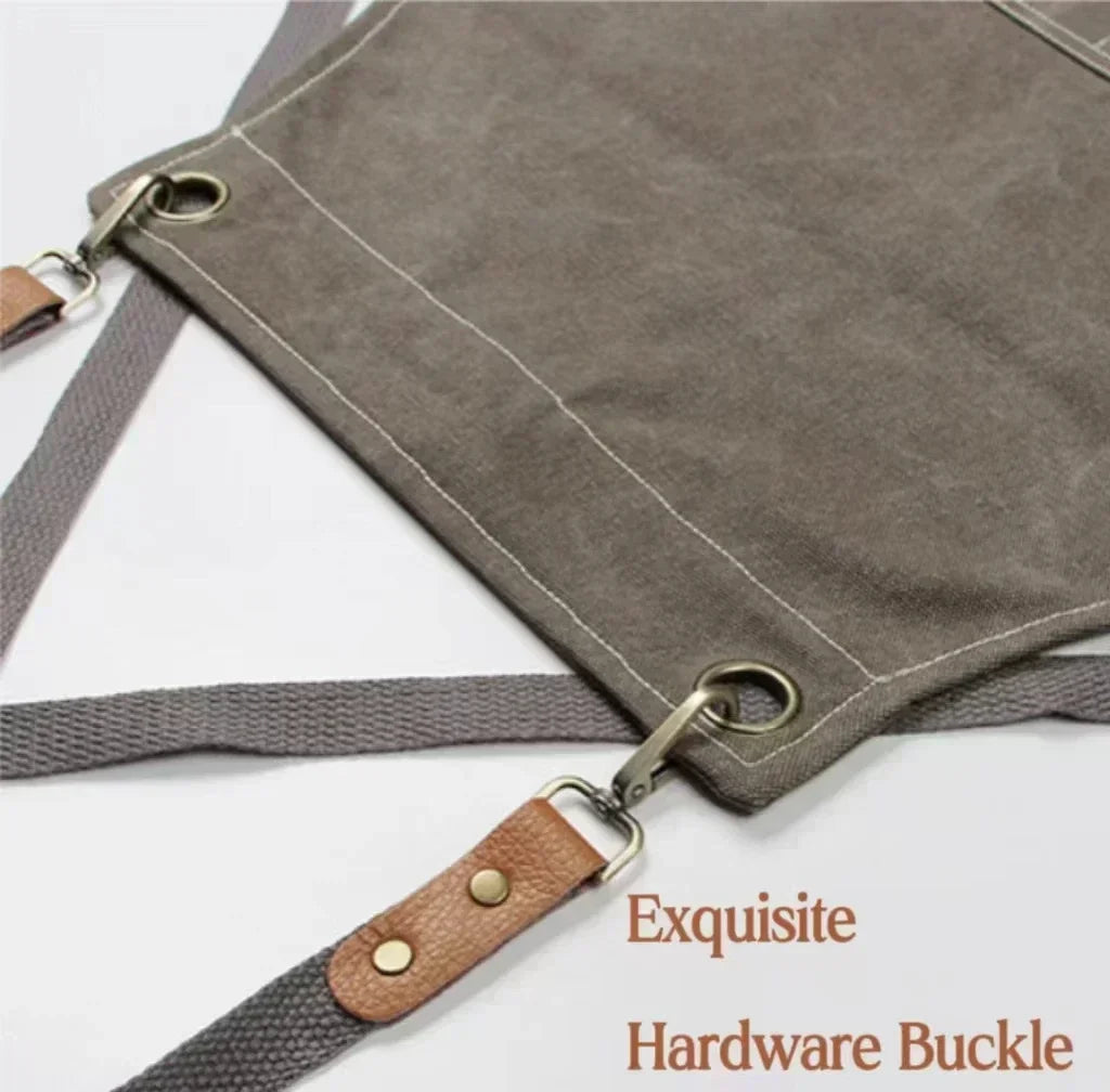 Canvas apron with pockets, adjustable, Unisex | Stornfield