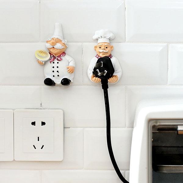 Self-Adhesive Chef Plug Hook Holder (Set of 2) | Stornfield