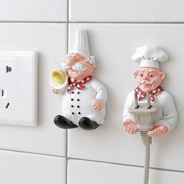Self-Adhesive Chef Plug Hook Holder (Set of 2) | Stornfield