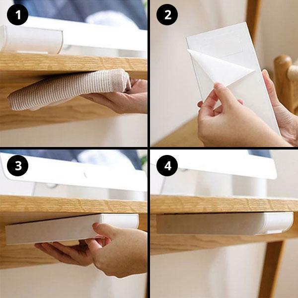 Self Adhesive Under Desk Drawer Organizer | Stornfield
