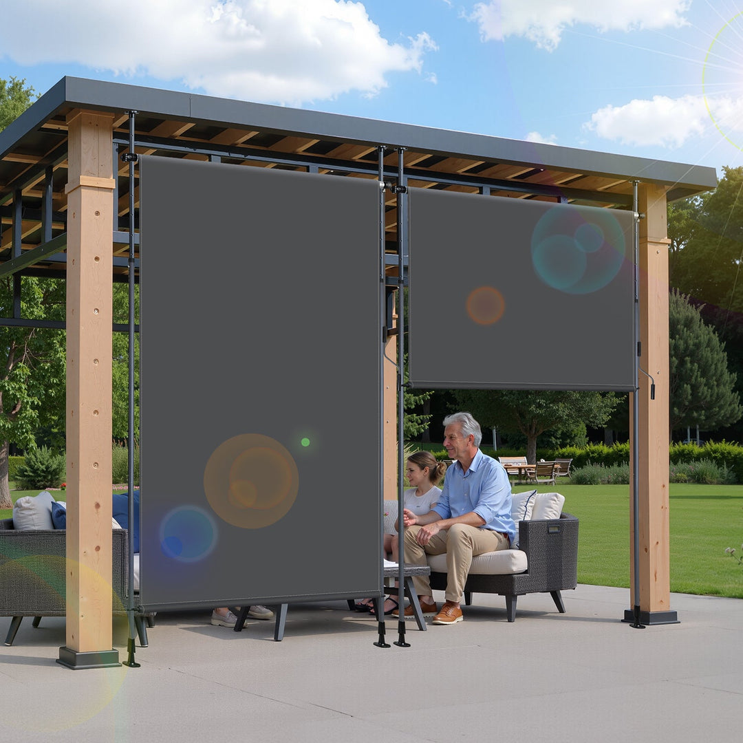 Klemm awning vertical awning with hand crank without drilling | Stornfield