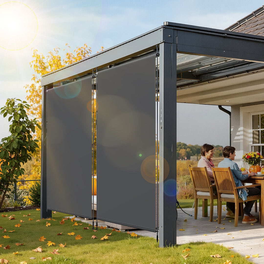 Klemm awning vertical awning with hand crank without drilling | Stornfield