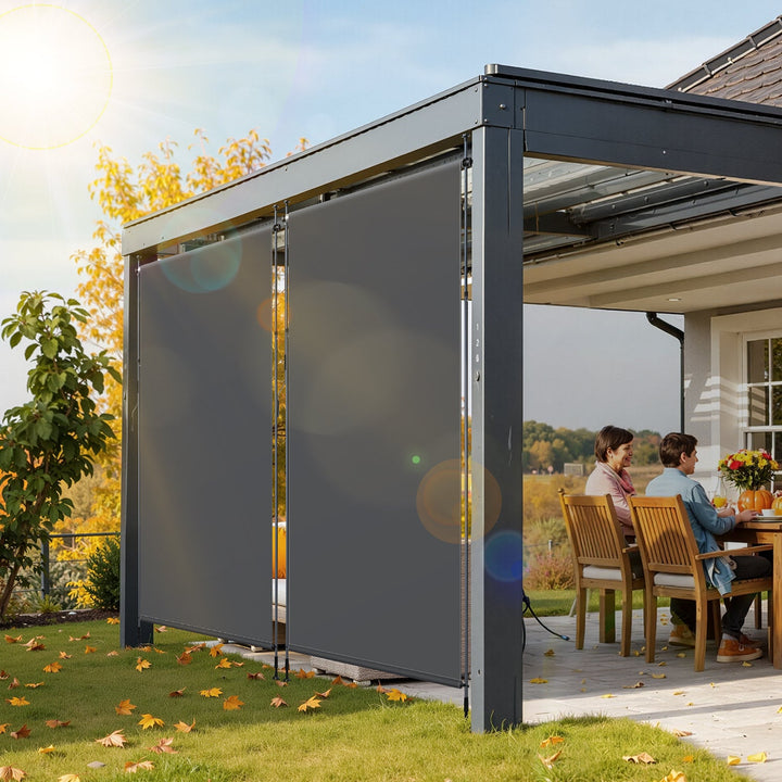Klemm awning vertical awning with hand crank without drilling | Stornfield