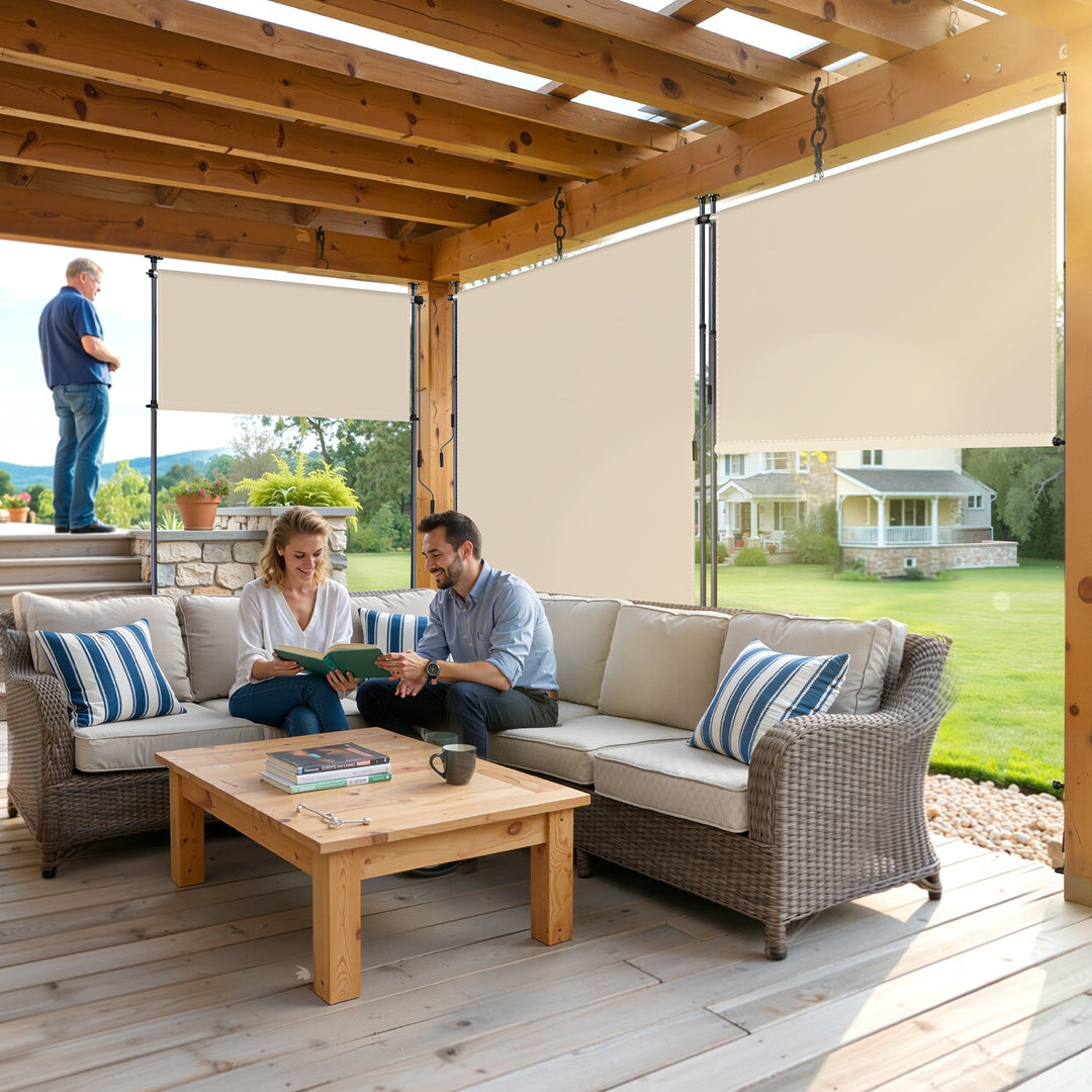 Klemm awning vertical awning with hand crank without drilling | Stornfield