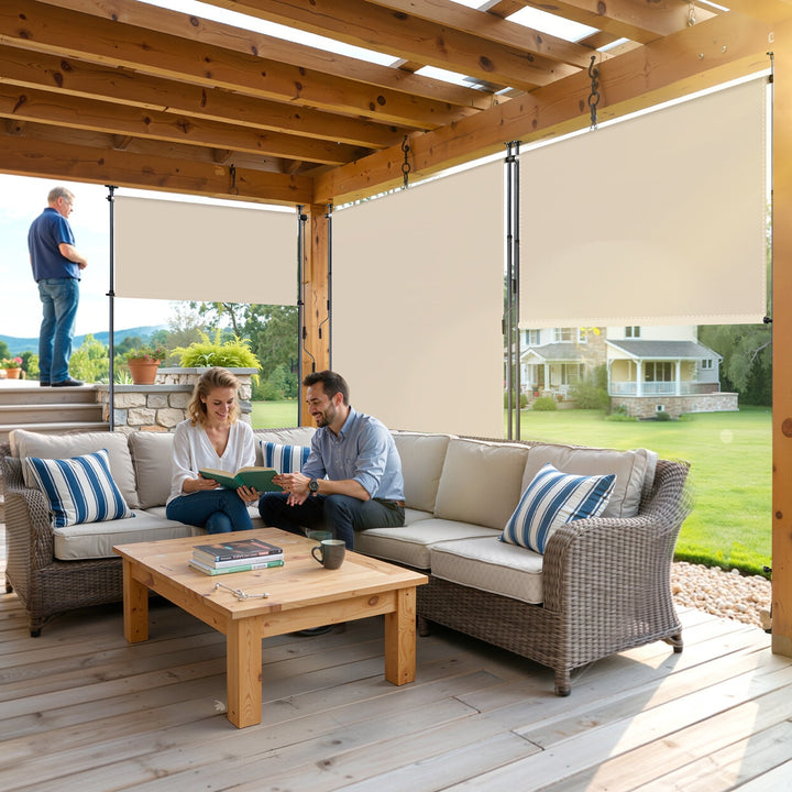 Klemm awning vertical awning with hand crank without drilling | Stornfield