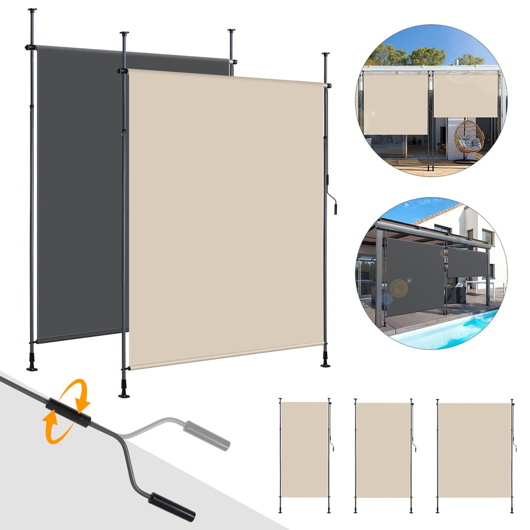 Klemm awning vertical awning with hand crank without drilling | Stornfield