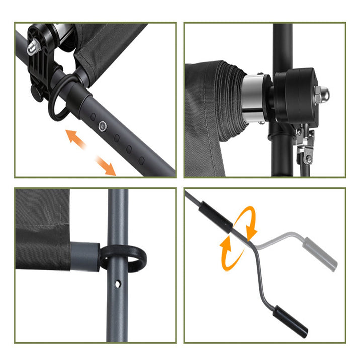 Klemm awning vertical awning with hand crank without drilling | Stornfield