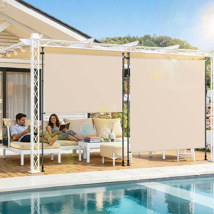 Klemm awning vertical awning with hand crank without drilling | Stornfield