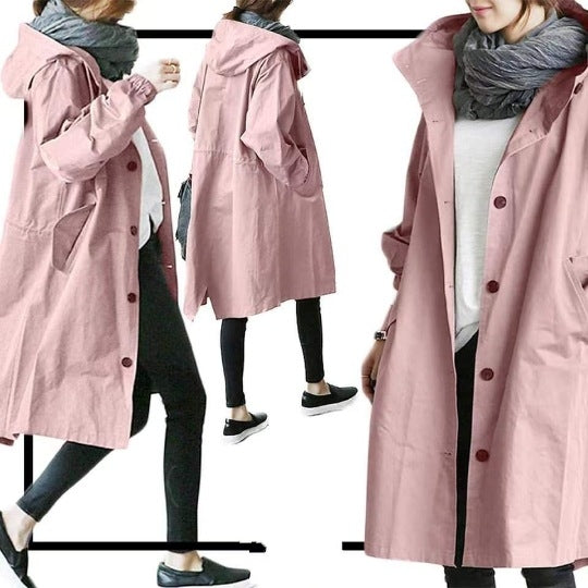 Stornfield | Windproof Women's Trench Coat with Hood