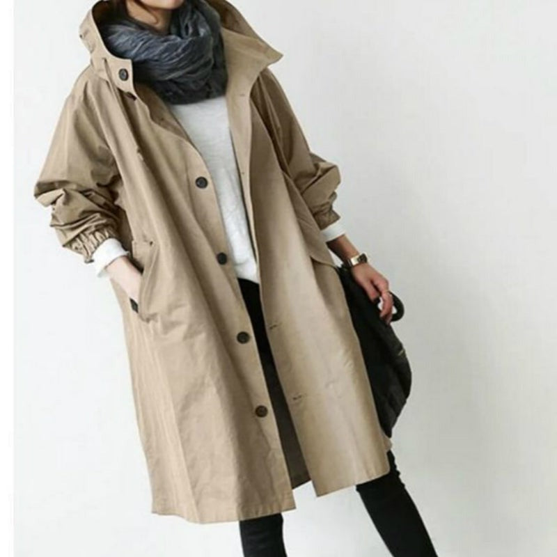 Stornfield | Windproof Women's Trench Coat with Hood