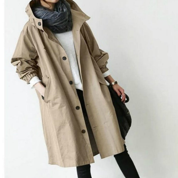 Stornfield | Windproof Women's Trench Coat with Hood
