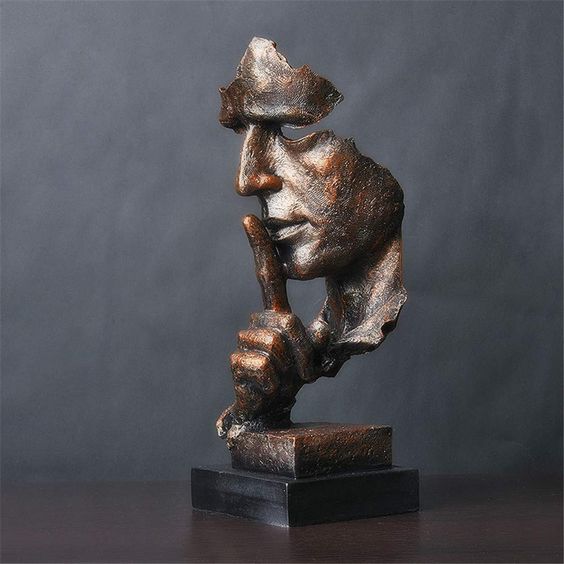 SerenitySculpt - Thoughtful abstract statue for calm reflection | Stornfield