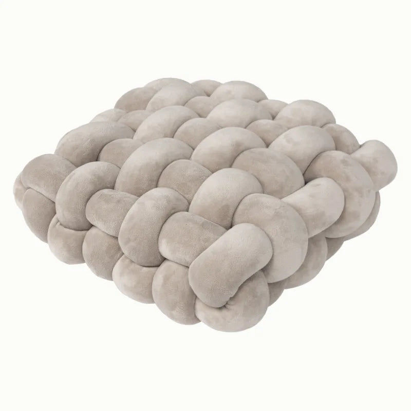 Thick woven knot cushion | Stornfield
