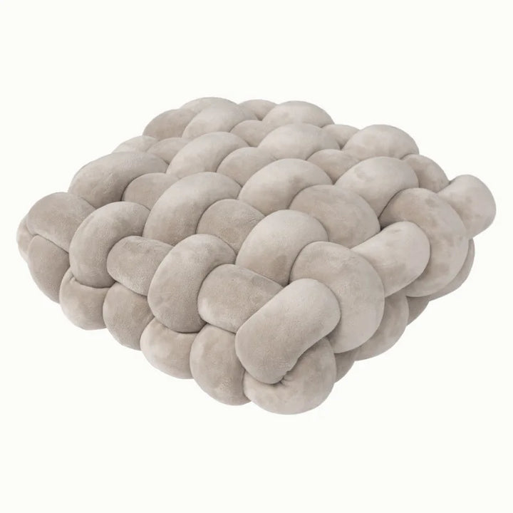 Thick woven knot cushion | Stornfield