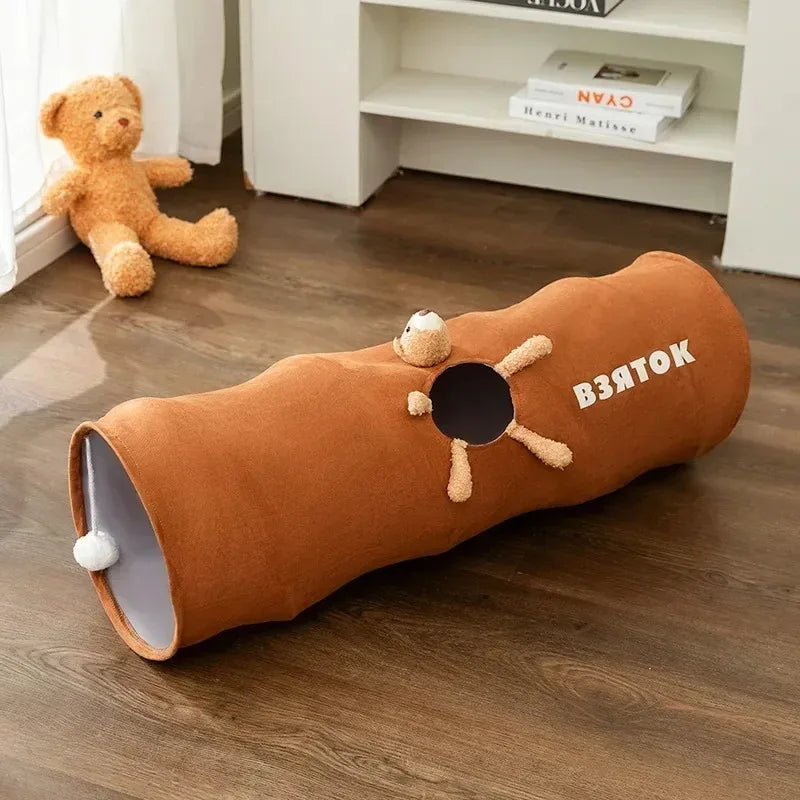 Stornfield Collapsible Cat Tunnel for Indoor Cats to Play and Hide