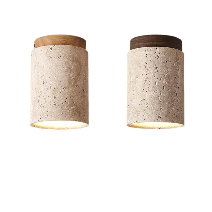 Stornfield | Travertine Flush Mount for Entryway and Stairwell