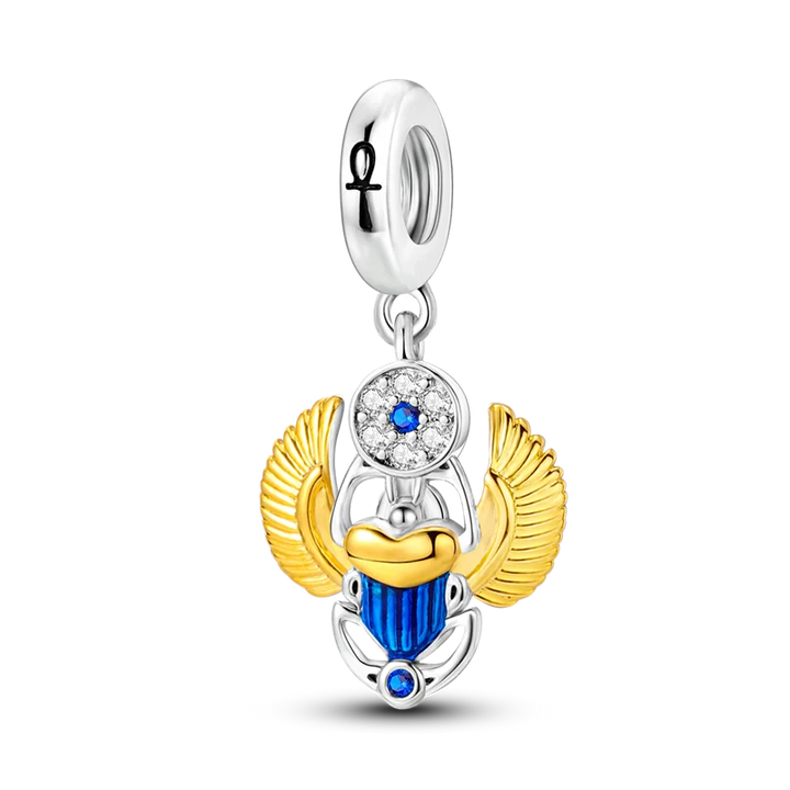 Stornfield | 925 Sterling Silver Charms, Leopard Gold Beads, Colorful Chameleon Rhino Lion Beetle Cat Pendant Compatible with Original Pandora Bracelet Jewelry