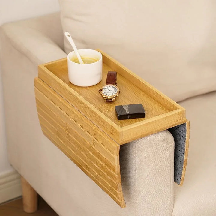 Minimalist Bamboo Sofa Armrest Organizer | Stornfield