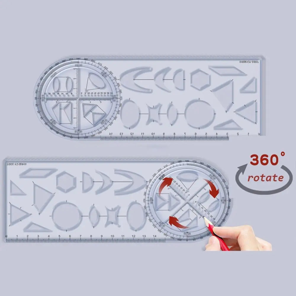 Math Genius Multi-Angle Drawing Precision Ruler | Stornfield