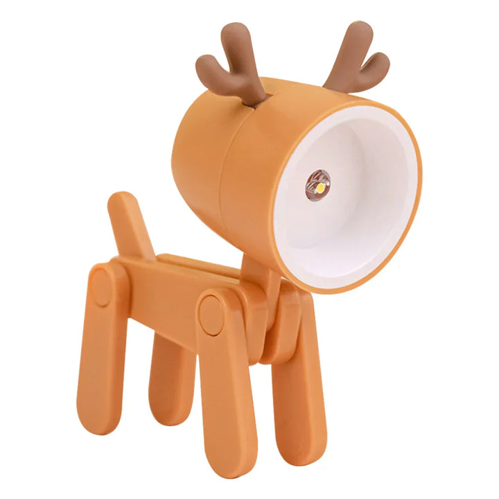 Stornfield | Cute LED Night Light - Mini Dog, Deer, Dinosaur Foldable Table Lamp for Children's Bedroom
