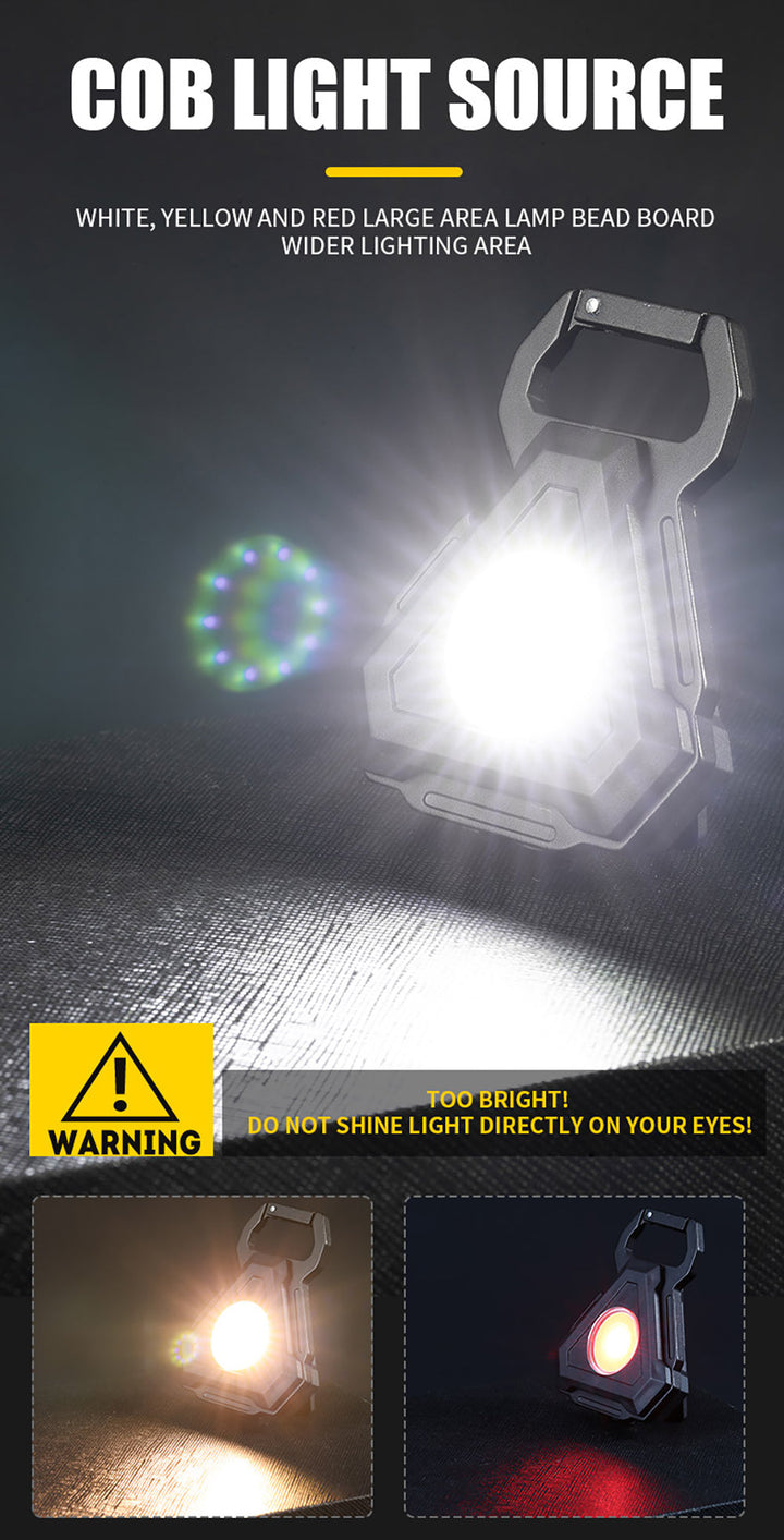 Mini LED Flashlight USB Bottle Opener Keychain | Stornfield