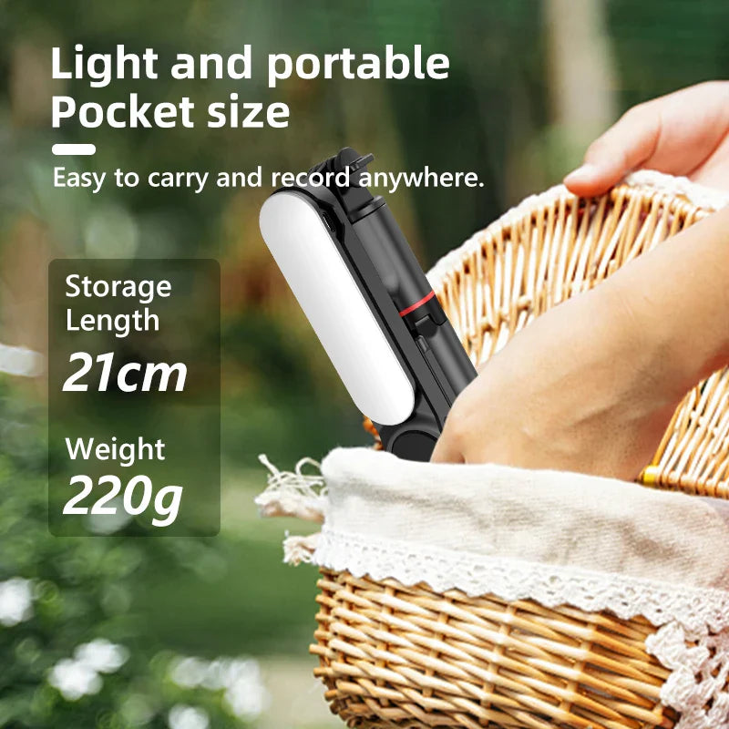Ultra Foldable Built-In Lighting Selfie Stick Tripod | Stornfield