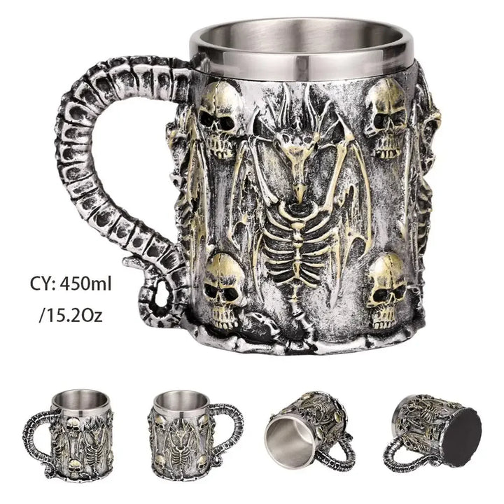 Stornfield | Medieval Dragon Stainless Steel Resin Mug as Coffee Mug or Tea Mug