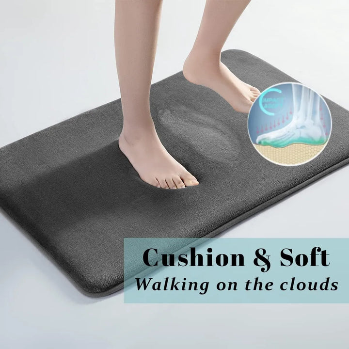 Ultra Absorbent Nordic Bath Mat Shower Room Floor Mat Super Anti-Slip Cushioned Soft Velvet Shower Mat For Washroom | Stornfield