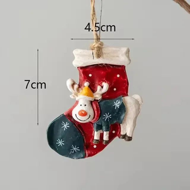 Classic Christmas decoration – Hanging Christmas stockings with moose design | Stornfield