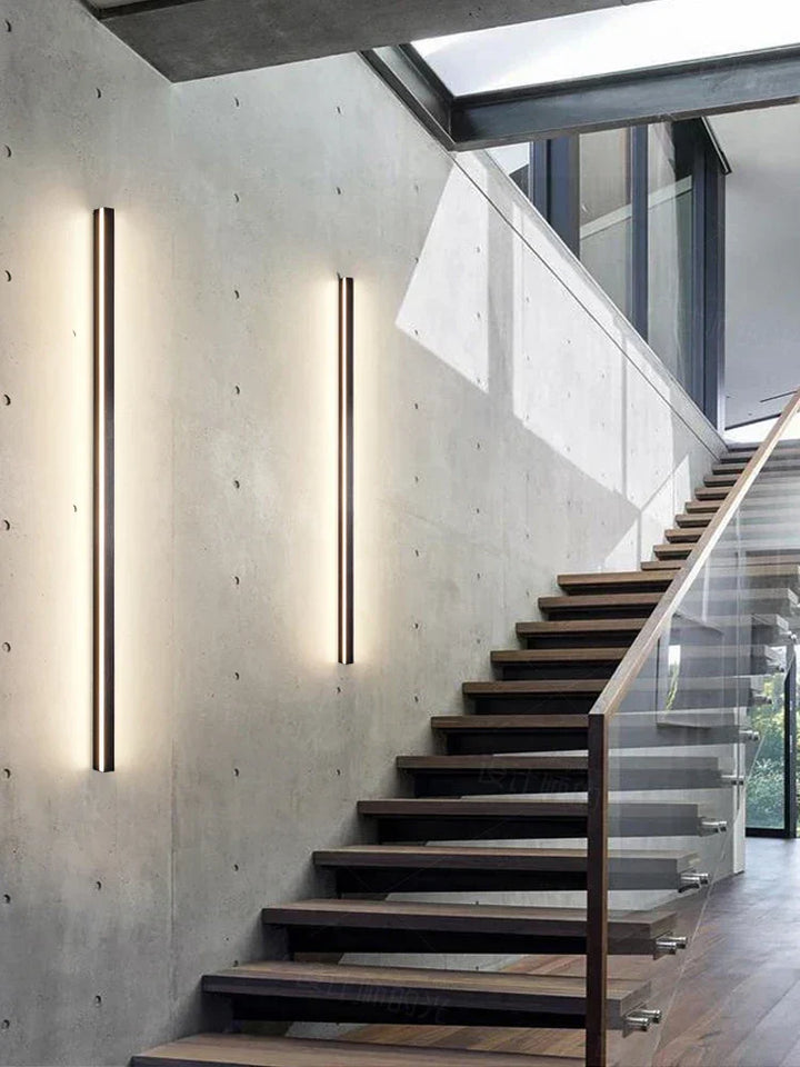 Stornfield | NeroEdge SleekLine Waterproof LED Wall Light – Modern Outdoor Lamp in Black