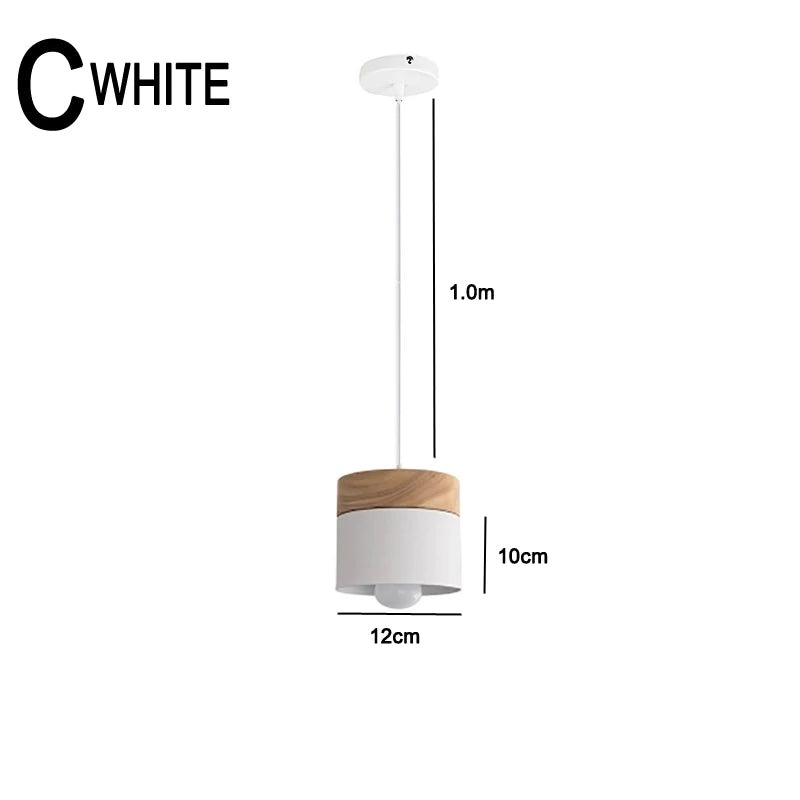 Stornfield | Nordic Metal and Wood LED Pendant Light - Modern Hanging Lamps for Dining Room and Kitchen