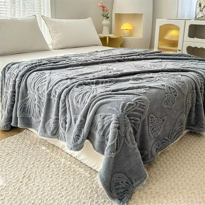 Double Sided Cooling Blanket with Breathable Cold Effect and 3D Butterfly Jacquard Design | Stornfield