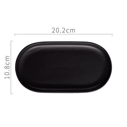 Stornfield | Nordic Marbled Ceramic Oval Tray for Jewelry, Accessory Storage, Soap Holder, Golden Wave, Bathroom Cup, Bath Decoration