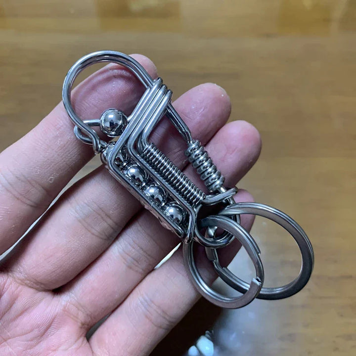 Iron Weave Stainless Matte-Finish Keychain | Stornfield