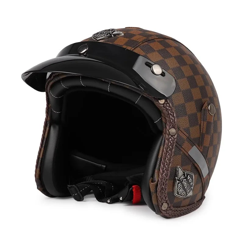 Stornfield | Retro Motorcycle Helmet – Kael – (Open Face 3/4)