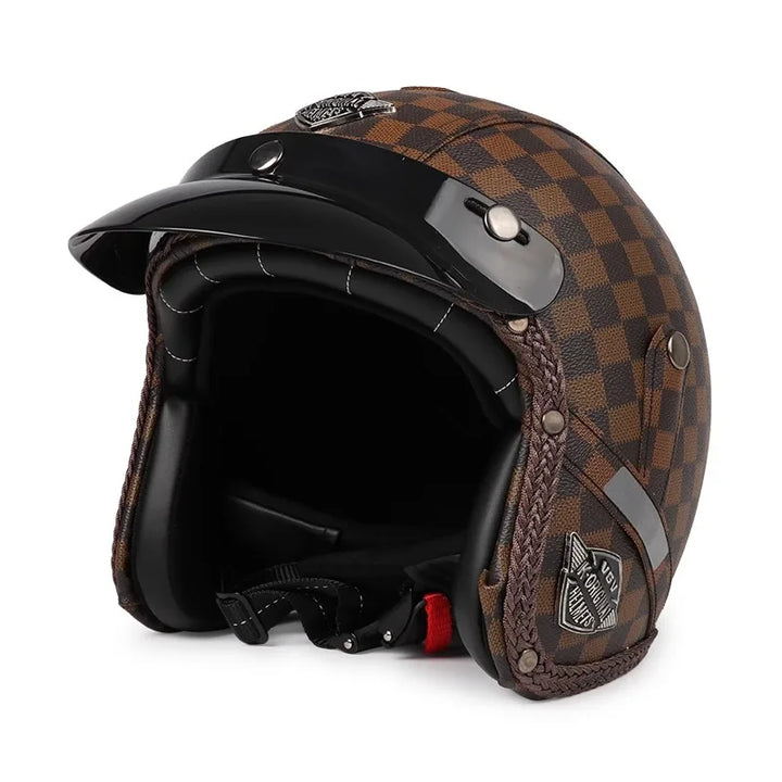 Stornfield | Retro Motorcycle Helmet – Kael – (Open Face 3/4)