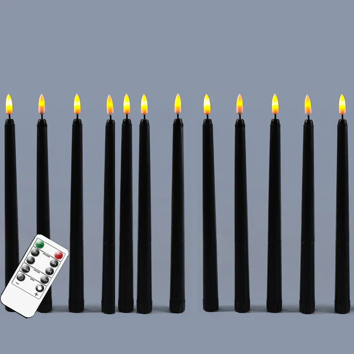 Stornfield | Frendorf - Black Flameless LED Candles with Remote Control for an Unforgettable Ambiance